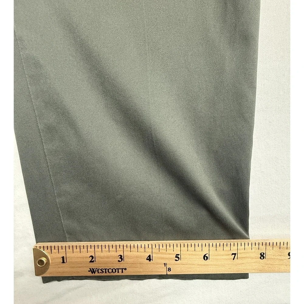 Brooks Brothers Advantage Chino Clark Mens 34x34 Grey Flat Front Pants‎